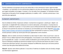 Modèles de contrats - version française ET anglaise